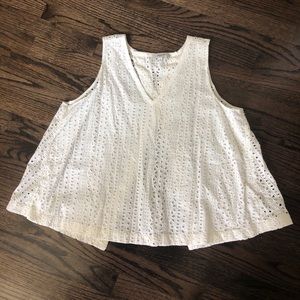 Madewell eyelet top